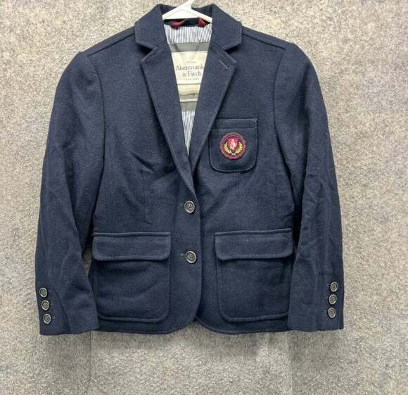 Y2K Vintage Abercrombie & Fitch Navy Preppy Blazer - Picture 1 of 9